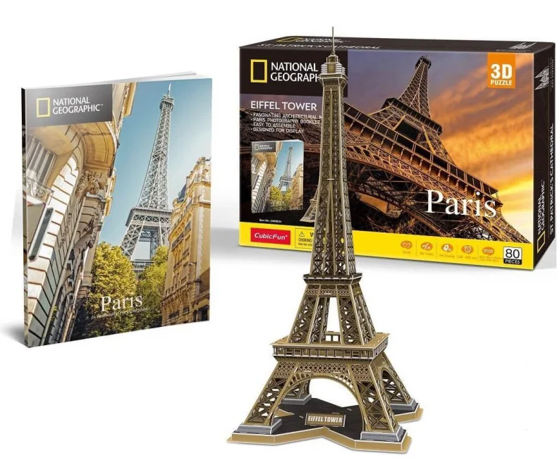 CUBICFUN 3D puzzle National Geographic: Eiffelova věž 80 dílků