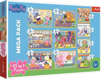 Puzzle Prasátko Peppa 10v1