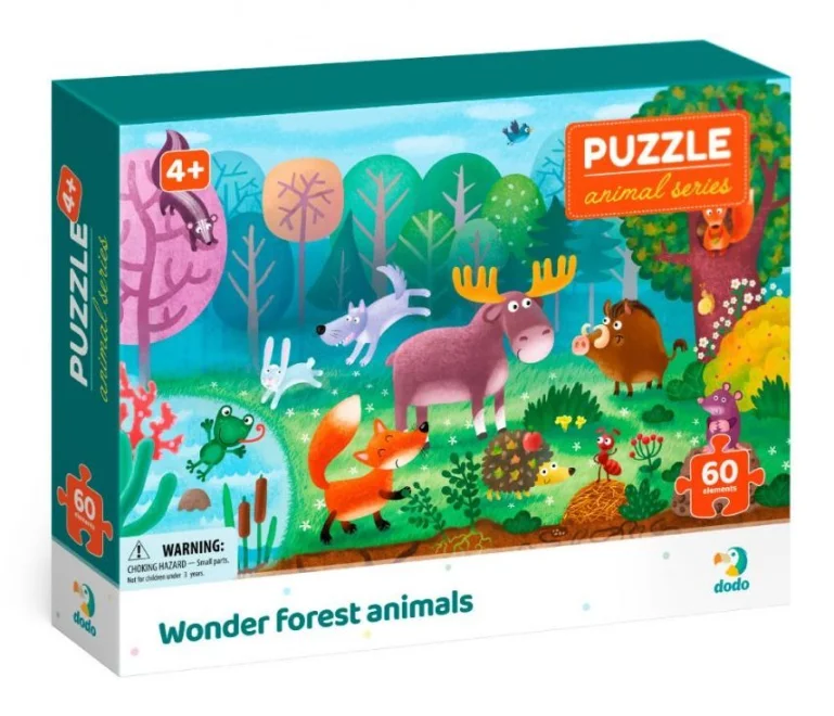Dodo Puzzle Zvířata: Podivuhodná lesní zvířata 60 dílků