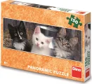 DINO Panoramatické puzzle Tři koťátka 150 dílků