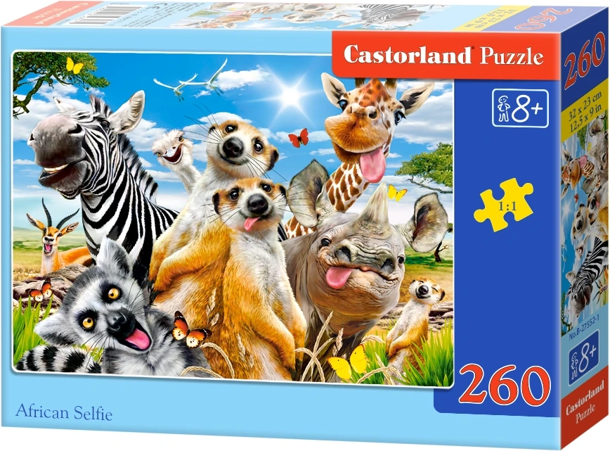 Puzzle Castorland 260 dílků - Africké selfie