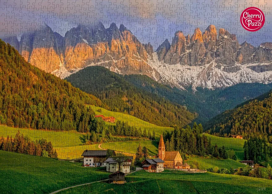 CHERRY PAZZI Puzzle Santa Maddalena, Dolomity 1000 dílků