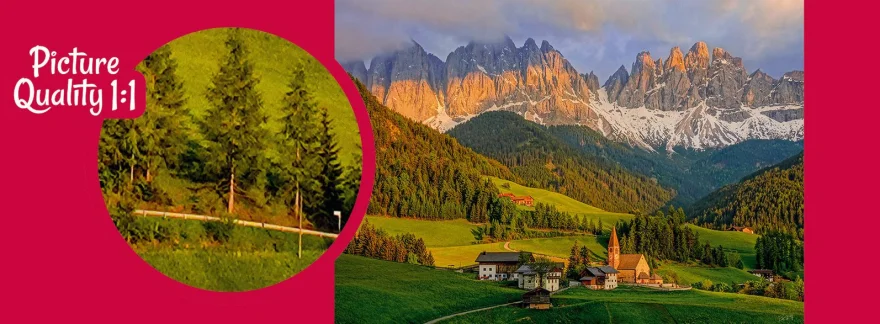CHERRY PAZZI Puzzle Santa Maddalena, Dolomity 1000 dílků