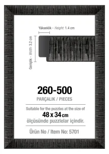 Rám na puzzle 48x34cm černý (5701)