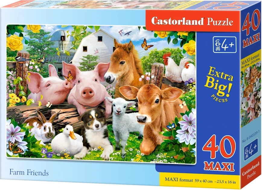 CASTORLAND Puzzle Přátelé ze statku MAXI 40 dílků