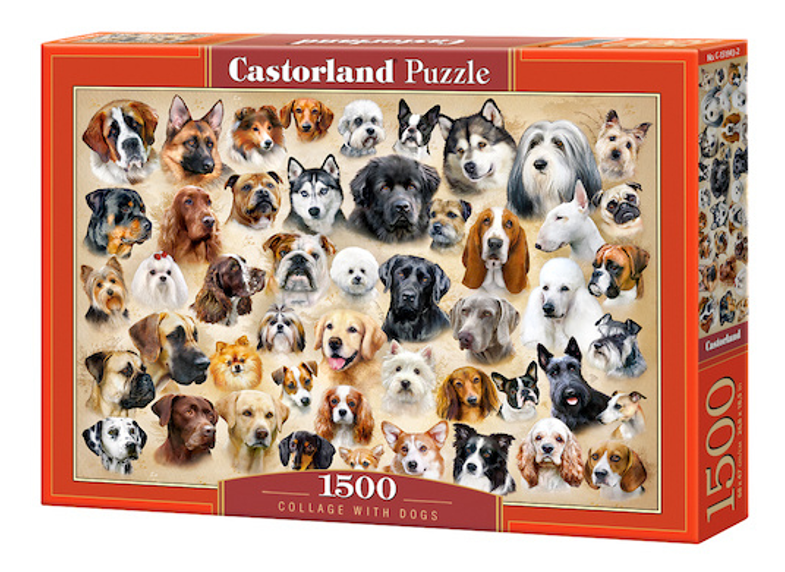 Puzzle Castorland 1500 dílků - Psí koláž