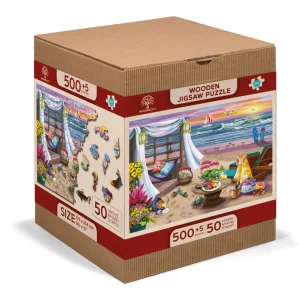 Dřevěné puzzle Letní čas 2v1, 505 dílků EKO