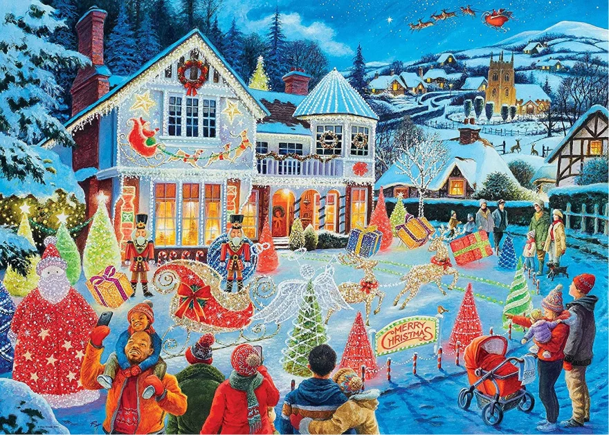 Ravensburger Puzzle Vánoční dům 1000 dílků