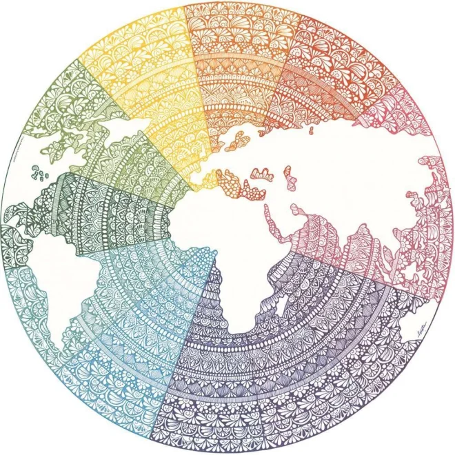Ravensburger Kulaté puzzle Kruh barev: Mandala 500 dílků