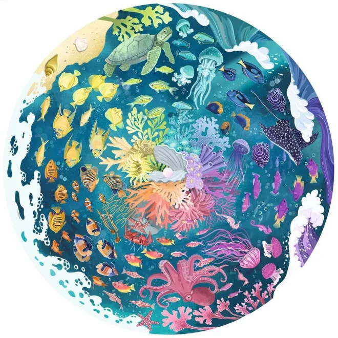 Ravensburger Kulaté puzzle Kruh barev: Oceán 500 dílků