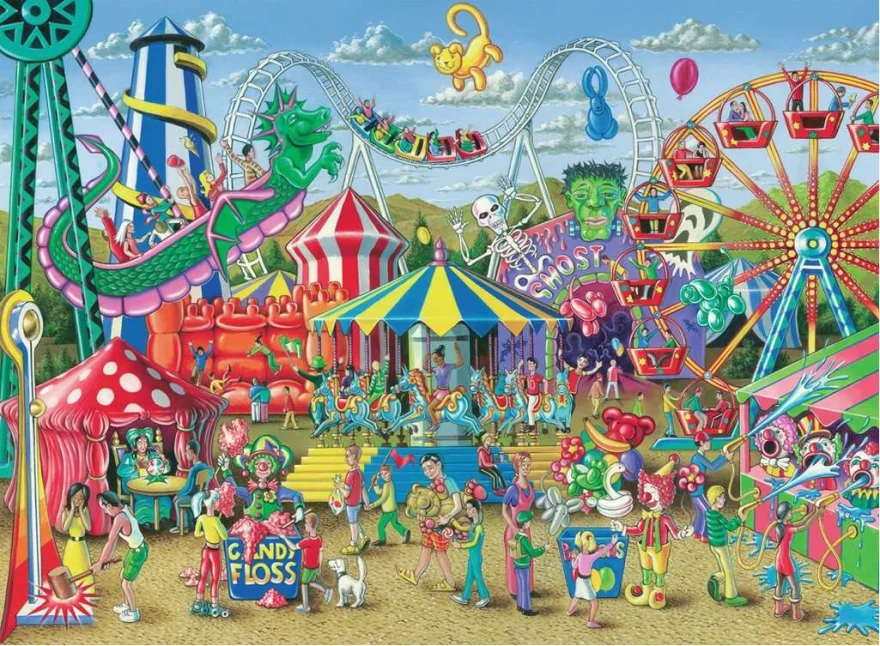 RAVENSBURGER Puzzle Zábava na karnevalu XXL 300 dílků