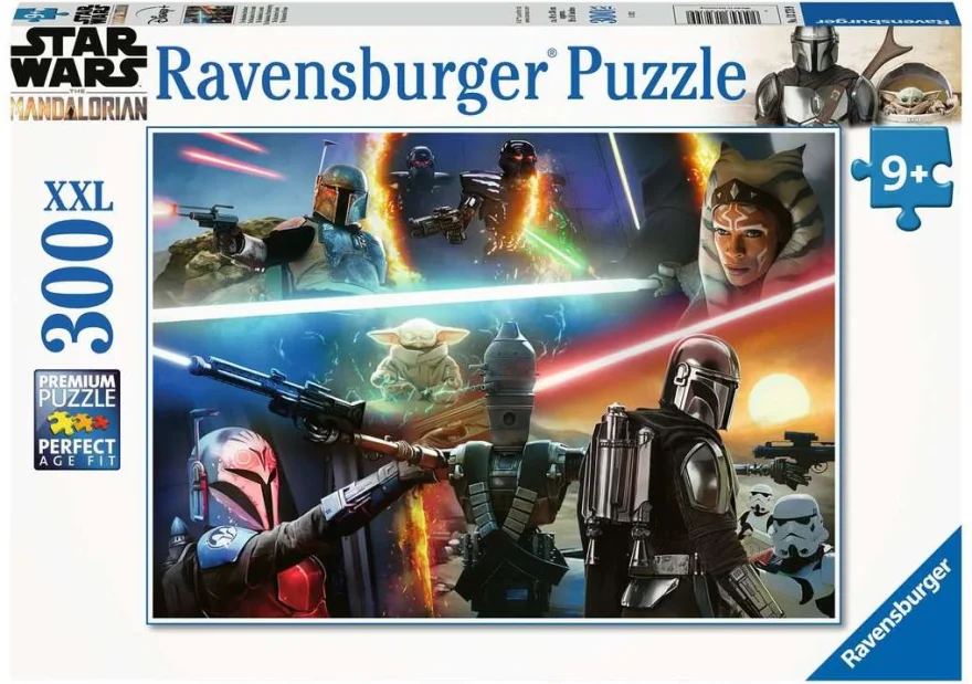 RAVENSBURGER Puzzle Star Wars - Mandalorian: Křížová palba XXL 300 dílků