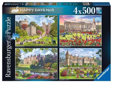 Puzzle Ravensburger 4x500 dílků Happy Days č. 5: Královské rezidence
