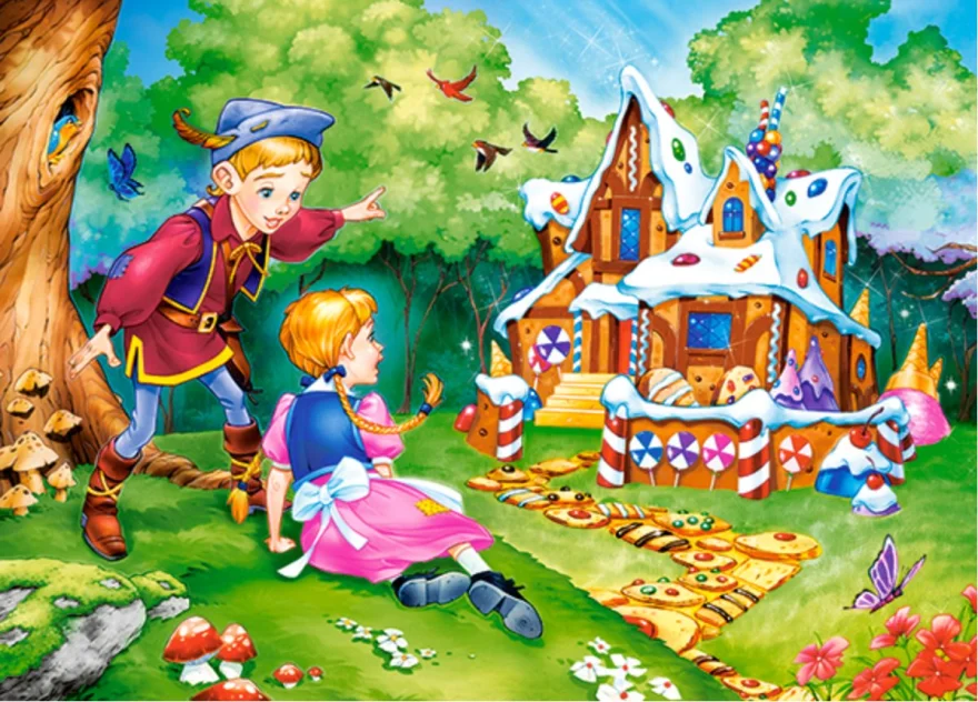 CASTORLAND Puzzle Jeníček a Mařenka 60 dílků