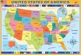 EUROGRAPHICS Puzzle Mapa Spojených států Amerických 200 dílků