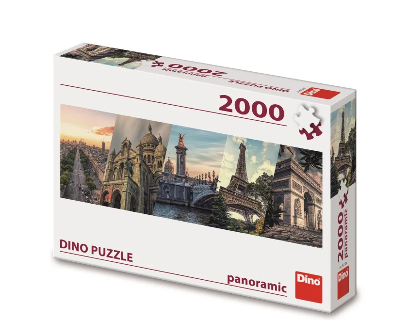 DINO Panoramatické puzzle Paříž koláž 2000 dílků