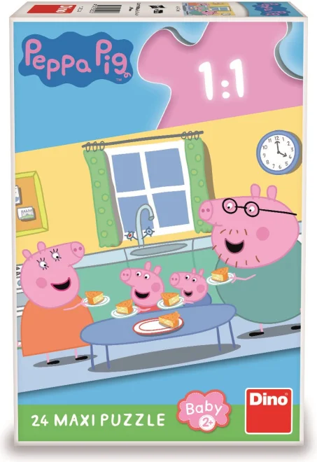 DINO Puzzle Prasátko Peppa: Oběd MAXI 24 dílků