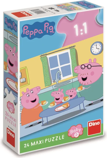 DINO Puzzle Prasátko Peppa: Oběd MAXI 24 dílků