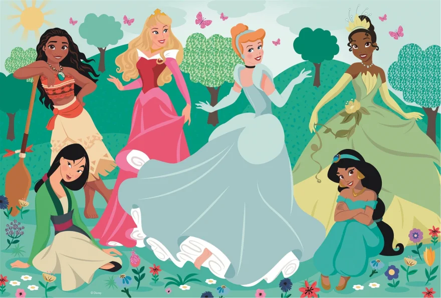 CLEMENTONI Puzzle Disney princezny MAXI 104 dílků