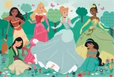 CLEMENTONI Puzzle Disney princezny MAXI 104 dílků