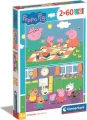CLEMENTONI Puzzle Prasátko Peppa 2x60 dílků
