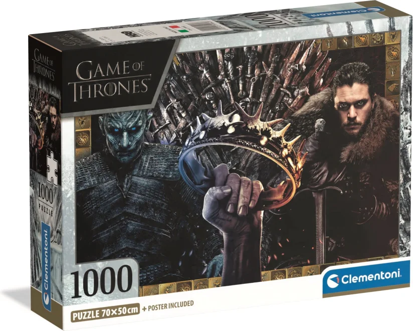 CLEMENTONI Puzzle Hra o trůny: Koruna 1000 dílků