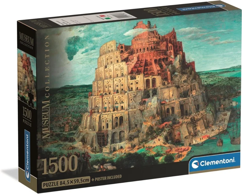 CLEMENTONI Puzzle Museum Collection: Babylonská věž 1500 dílků