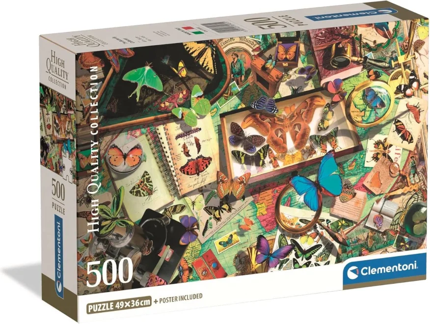 CLEMENTONI Puzzle Sběratel motýlů 500 dílků