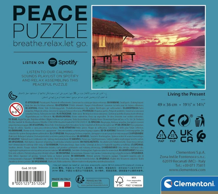 CLEMENTONI Peace puzzle: Žít přítomností 500 dílků