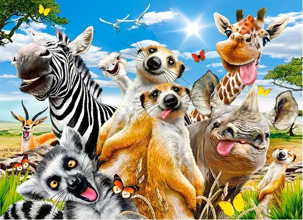 CASTORLAND Puzzle Africké selfie 200 dílků