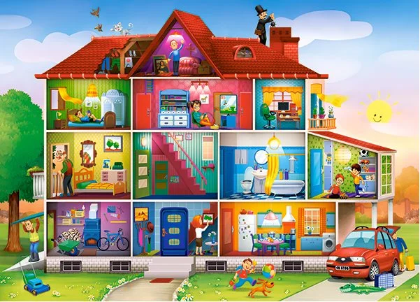CASTORLAND Puzzle Život v domě 120 dílků