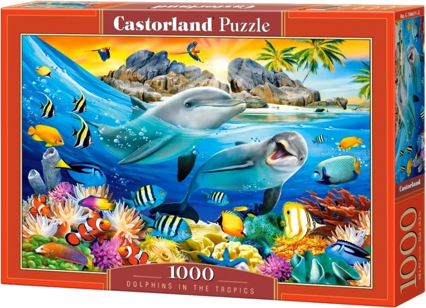 CASTORLAND Puzzle Delfíni v tropech 1000 dílků