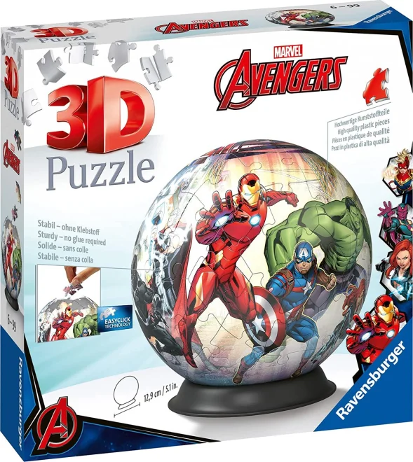 RAVENSBURGER 3D Puzzleball Marvel: Avengers 73 dílků