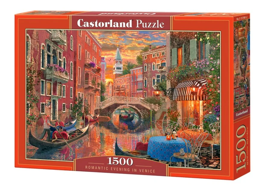 CASTORLAND Puzzle Romantický večer v Benátkách 1500 dílků