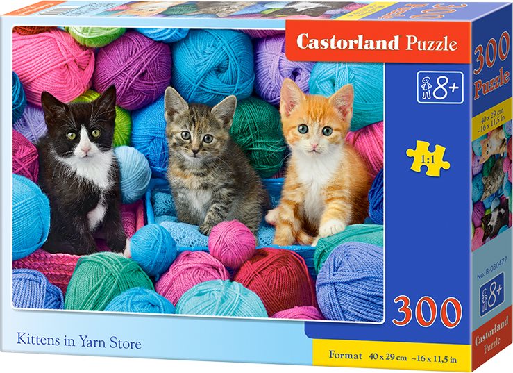 Puzzle Castorland 300 dílků - Kočky v přízi