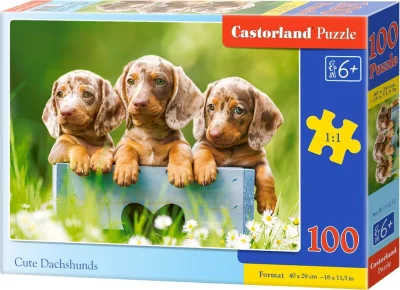 Puzzle Roztomilí jezevčíci 100 dílků