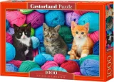 CASTORLAND Puzzle Koťata v obchodě s přízí 1000 dílků