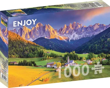 Puzzle Kostel v Dolomitech, Itálie 1000 dílků