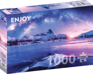 Puzzle Mléčná dráha nad Lofoty, Norsko 1000 dílků