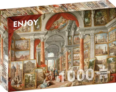 Puzzle Paolo Panini: Pohled na moderní Řím 1000 dílků
