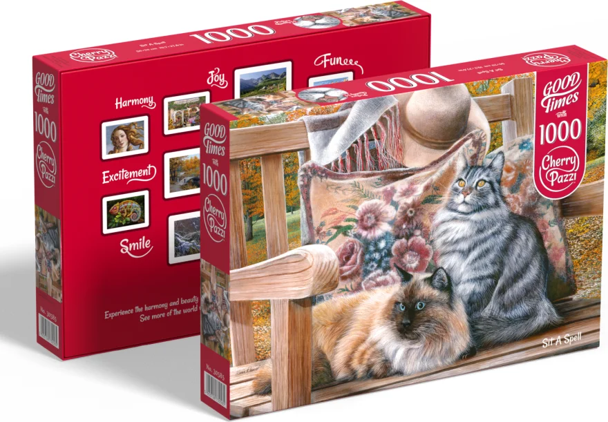 CHERRY PAZZI Puzzle Kočičí posezení 1000 dílků