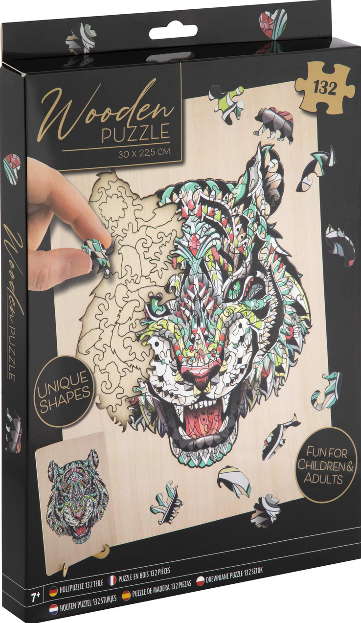 Dřevěné puzzle Tygr 135 dílků