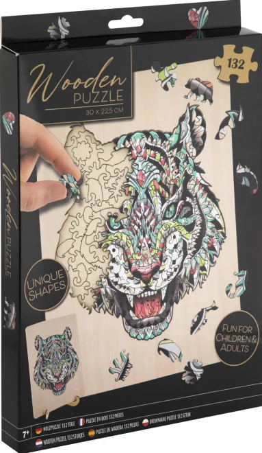 Moxy Obrysové puzzle Tygr 132 dílků