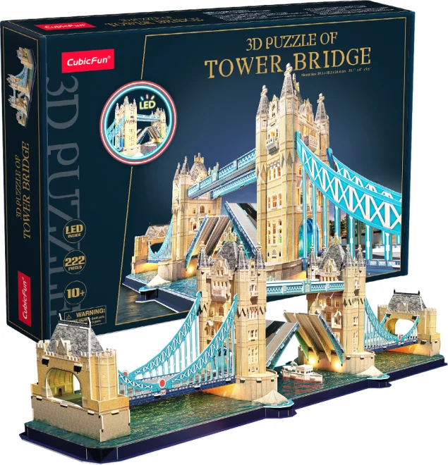 CUBICFUN Svítící 3D puzzle Tower Bridge 222 dílků