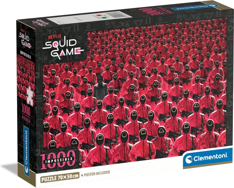 CLEMENTONI Puzzle Impossible: Netflix Squid Game (Hra na oliheň) 1000 dílků