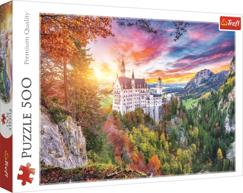 TREFL Puzzle Pohled na zámek Neuschwanstein, Německo 500 dílků