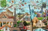 RAVENSBURGER Puzzle Velkoměsta - koláž 5000 dílků