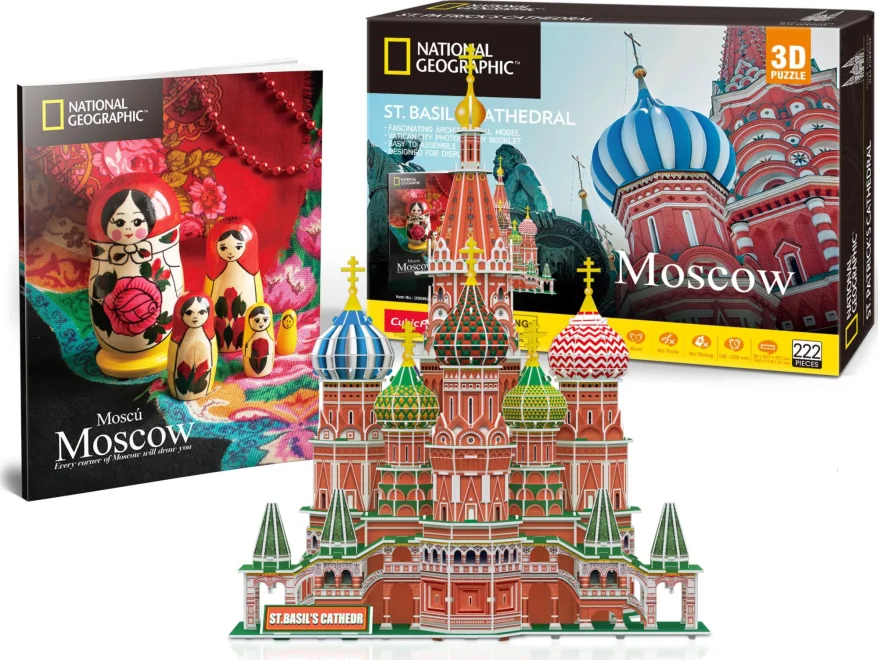 3D puzzle National Geographic: Chrám Vasila Blaženého 224 dílků