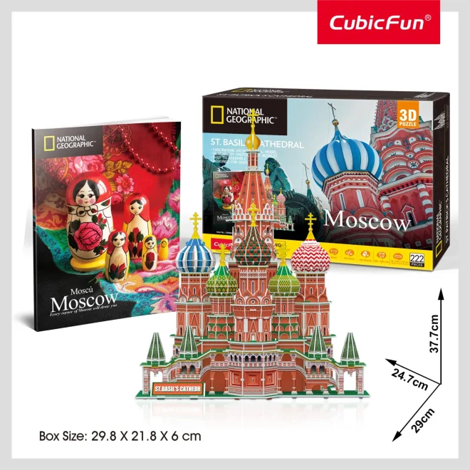 3D puzzle National Geographic: Chrám Vasila Blaženého 224 dílků