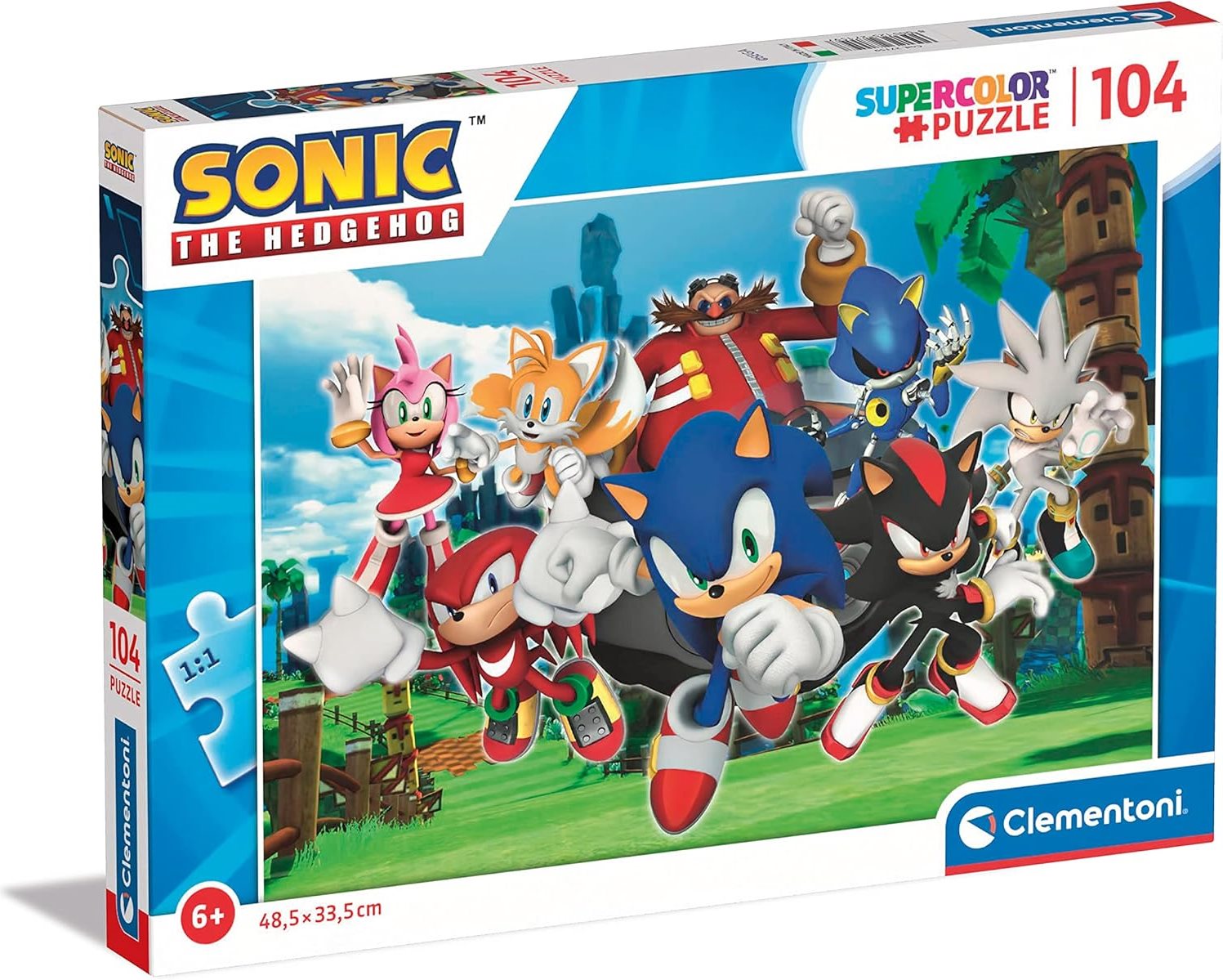 CLEMENTONI Puzzle Ježek Sonic 104 dílků